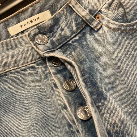 PacSun Ripped High Waisted Straight Leg Jeans - Picture 3 of 4